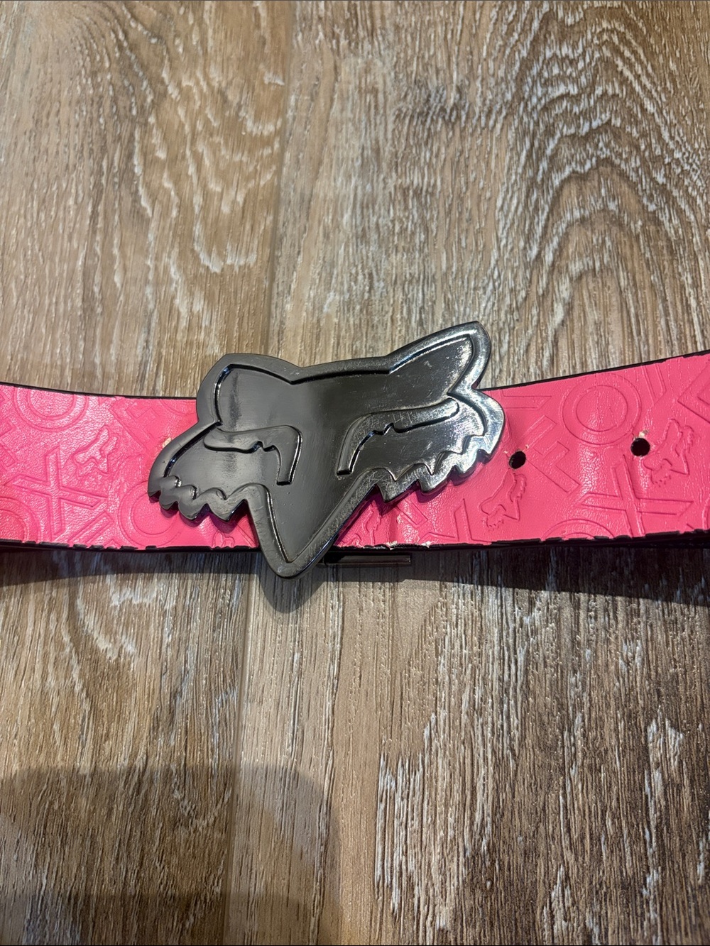 Fox Black Belt with Pink Trim and Fox Buckle